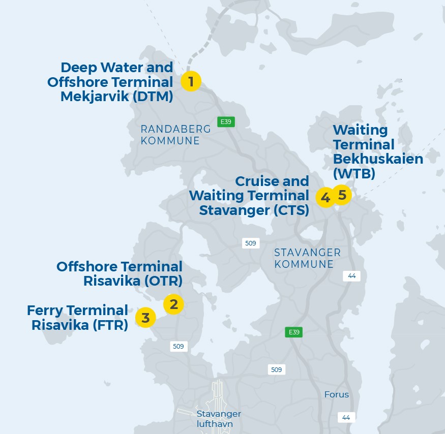 Port of Stavanger, Our port facilities where the new access solution will be used